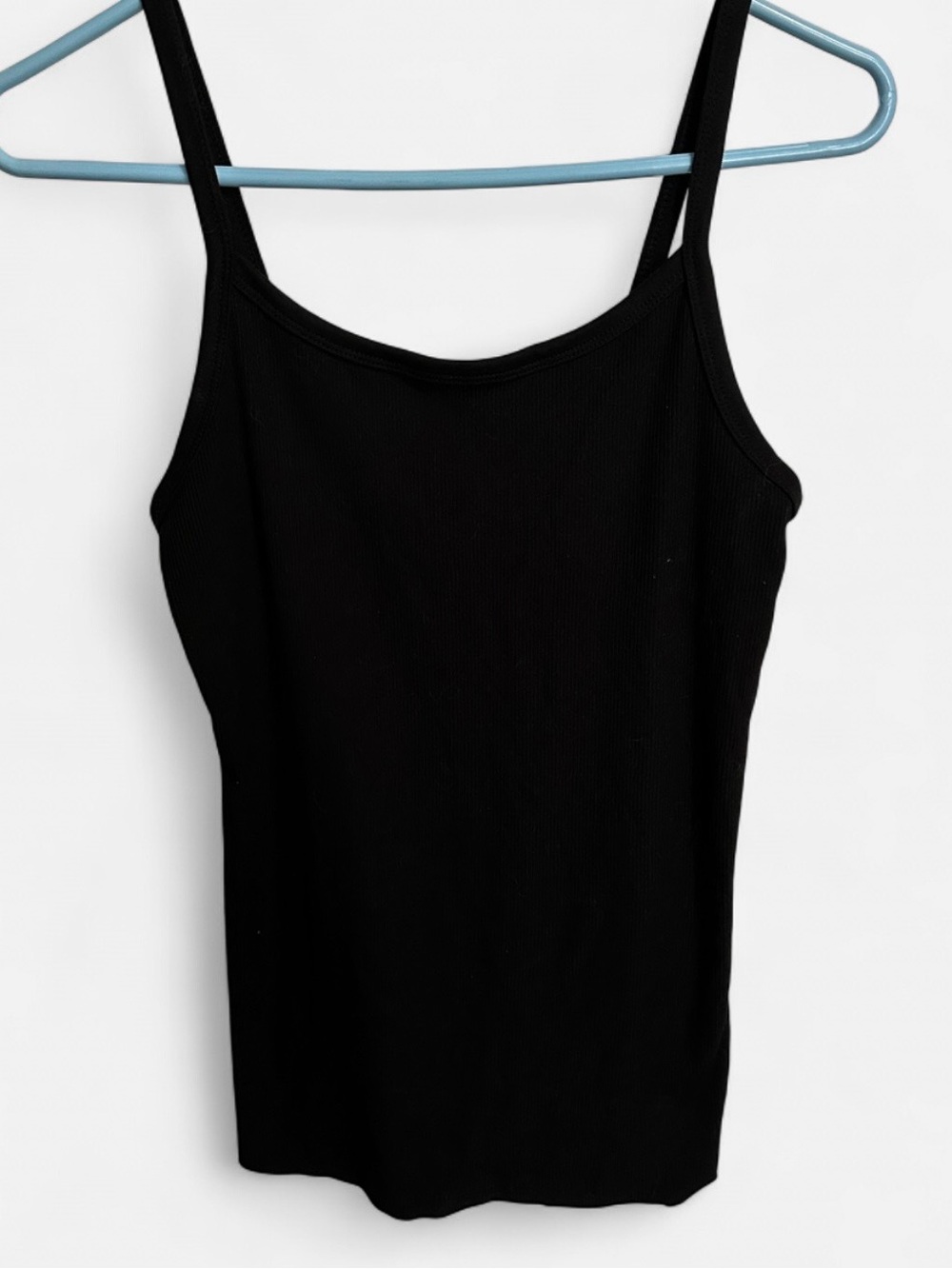 No Boundaries Black Ribbed Spaghetti Strap Camisole